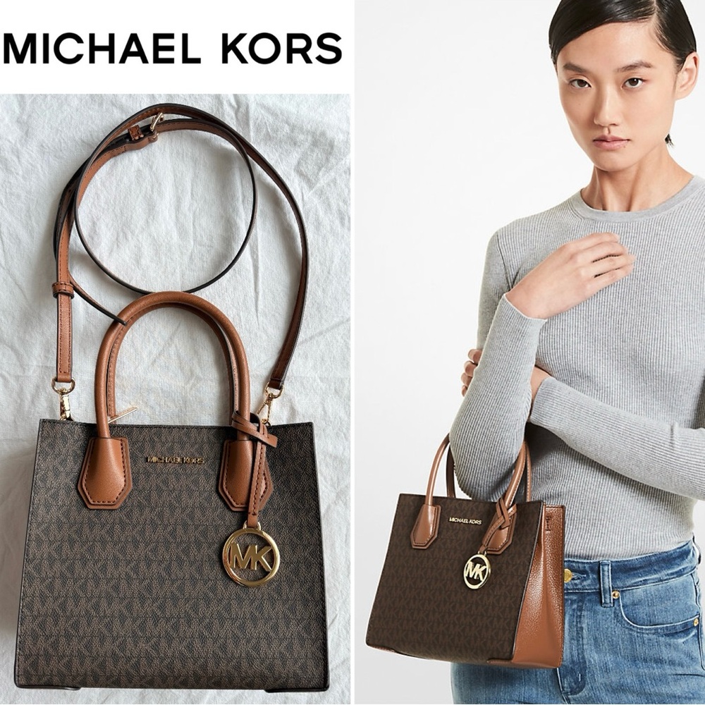 Michael Kors Brown and Tan Satchel